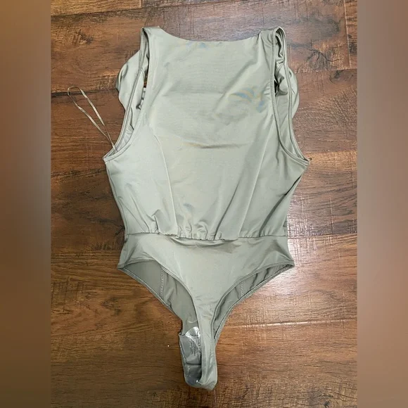 Free People Intimately Women XS Laurel Oak When And Where Bodysuit Cowl Neck - Picture 6 of 14